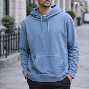Casual Blue Hoodie for Men